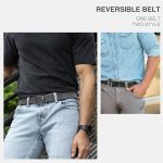 CHAOREN Reversible Belt for Men - Mens Belt Leather 1 3/8" Black & Brown for Dress Pants - Adjustable Belt Trim to Fit - Image 4